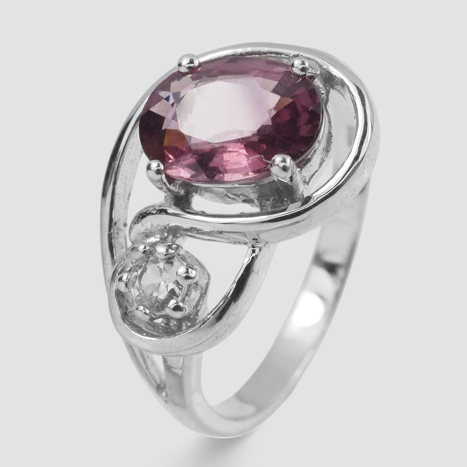 Sweetie Pink Tourmaline Ring Sterling Silver 925, Dainty Everyday Ring, Gift for Her