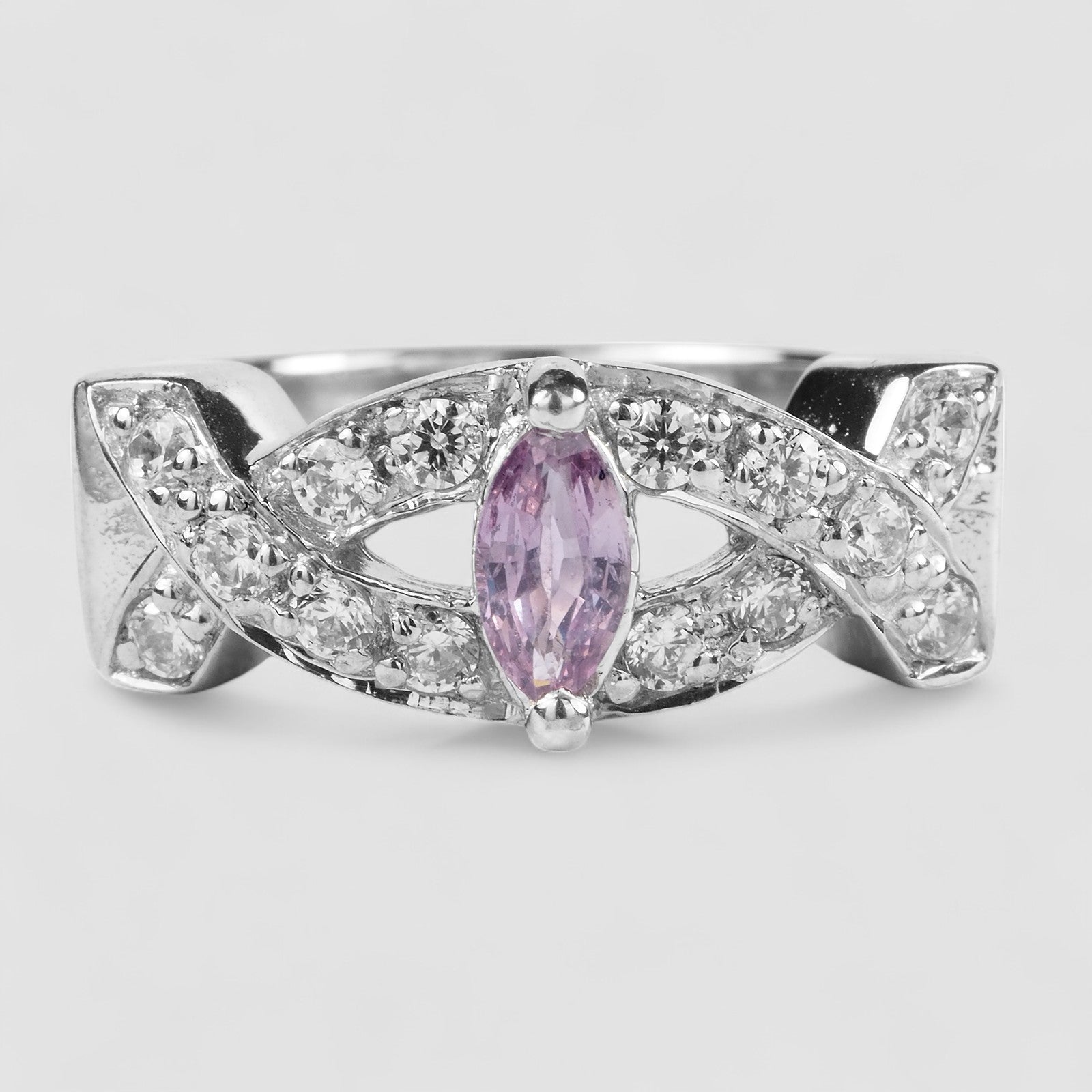 Pink Sapphire 925 Sterling Silver Ring