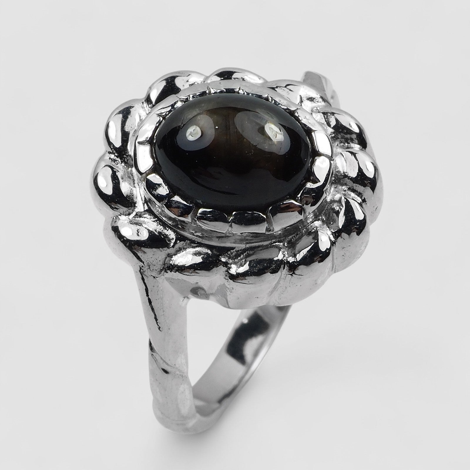Black Star Sapphire 925 Sterling Silver Ring