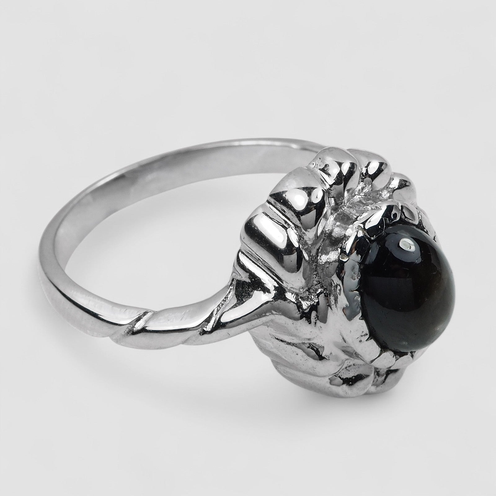Black Star Sapphire 925 Sterling Silver Ring