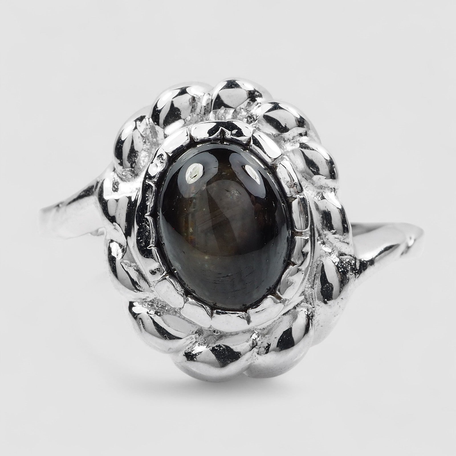 Black Star Sapphire 925 Sterling Silver Ring