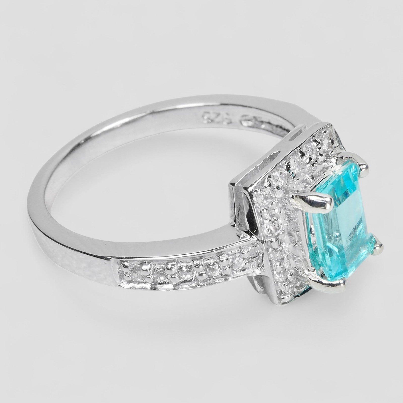 Blue Apatite 925 Sterling Silver Ring, Dainty Everyday Ring, Free Resizing