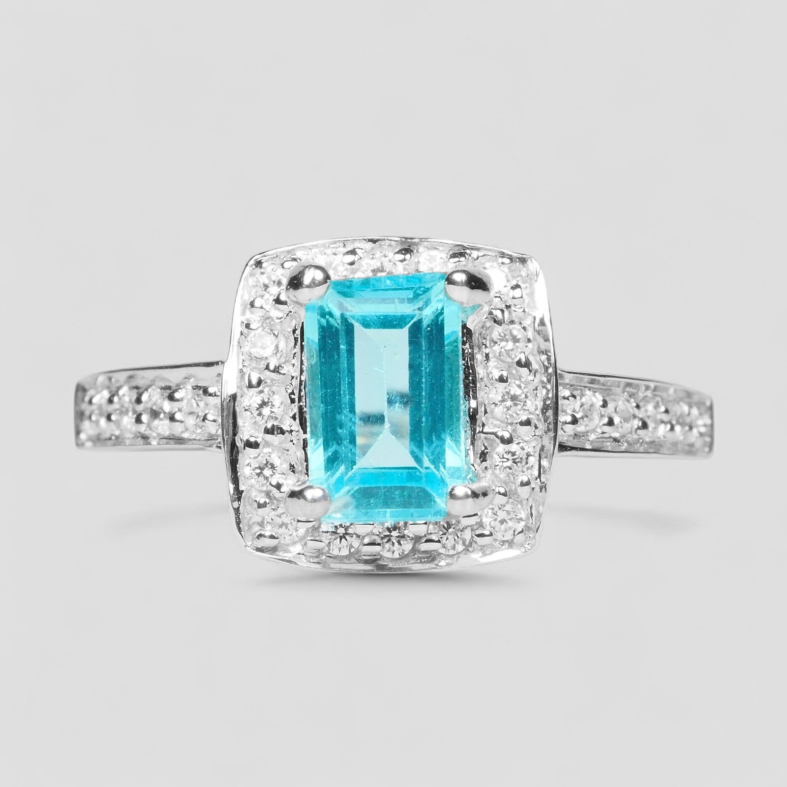 Blue Apatite 925 Sterling Silver Ring, Dainty Everyday Ring, Free Resizing