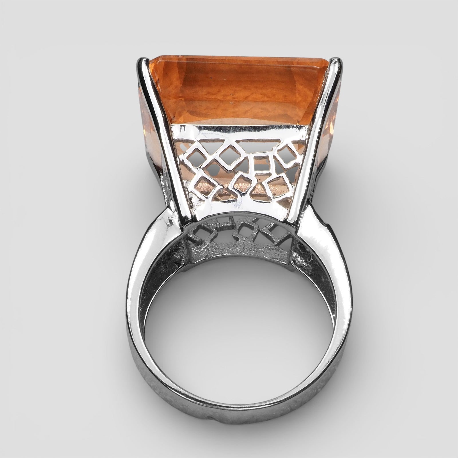 Peach Morganite 925 Sterling Silver Rings