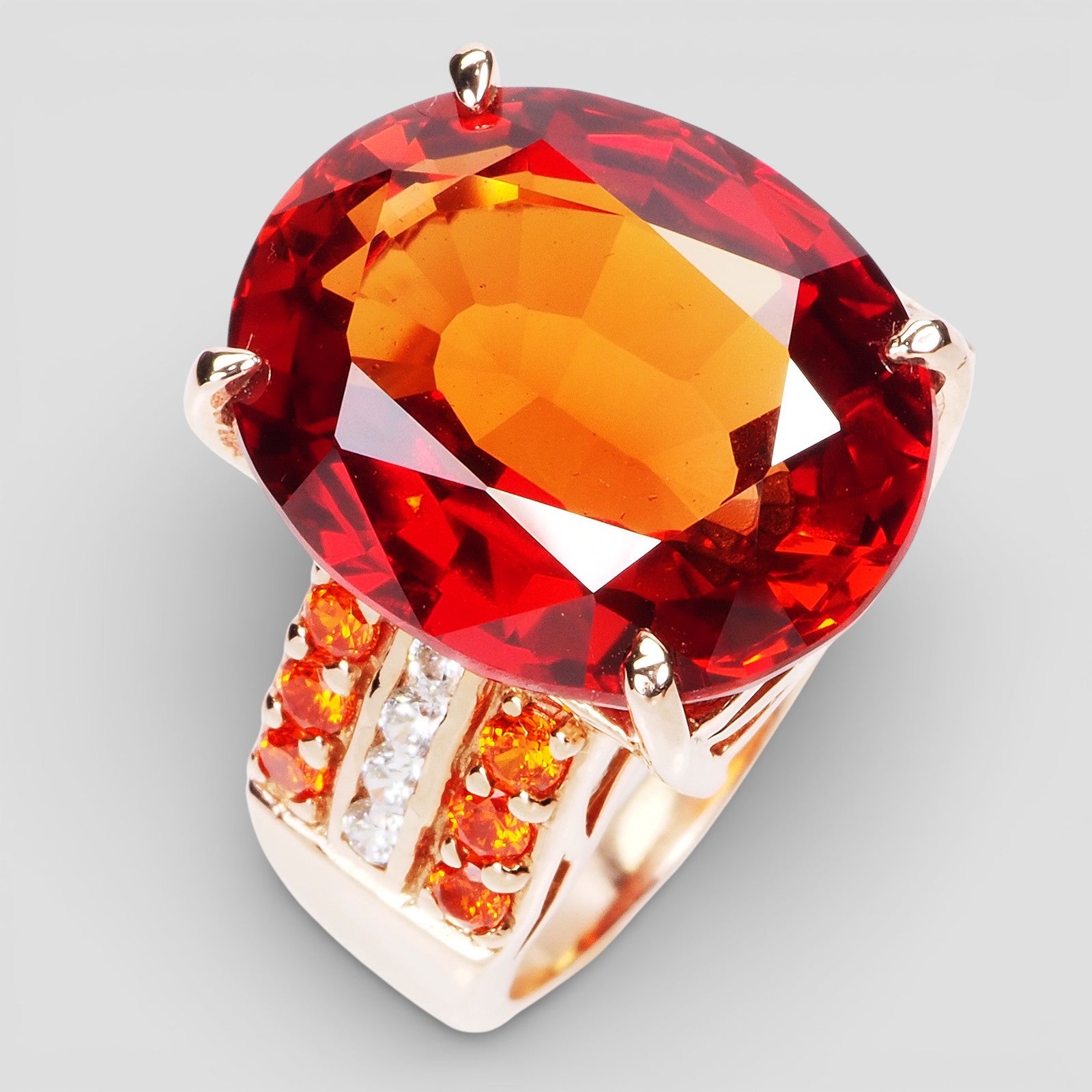 Red Spessartite 925 Sterling Silver Handmade Rings