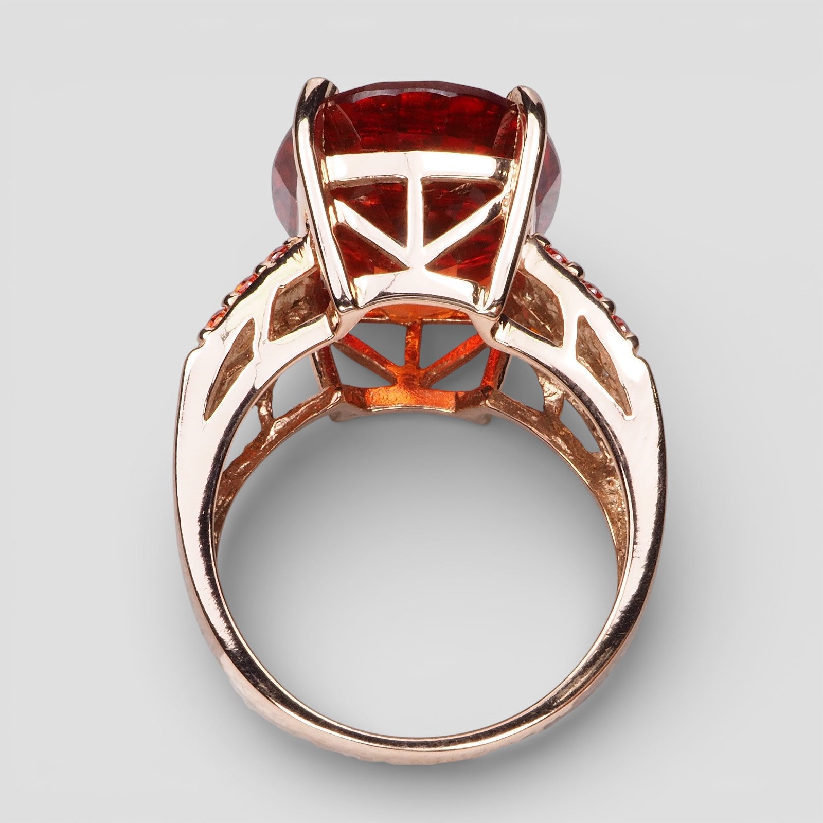 Red Spessartite 925 Sterling Silver Handmade Rings