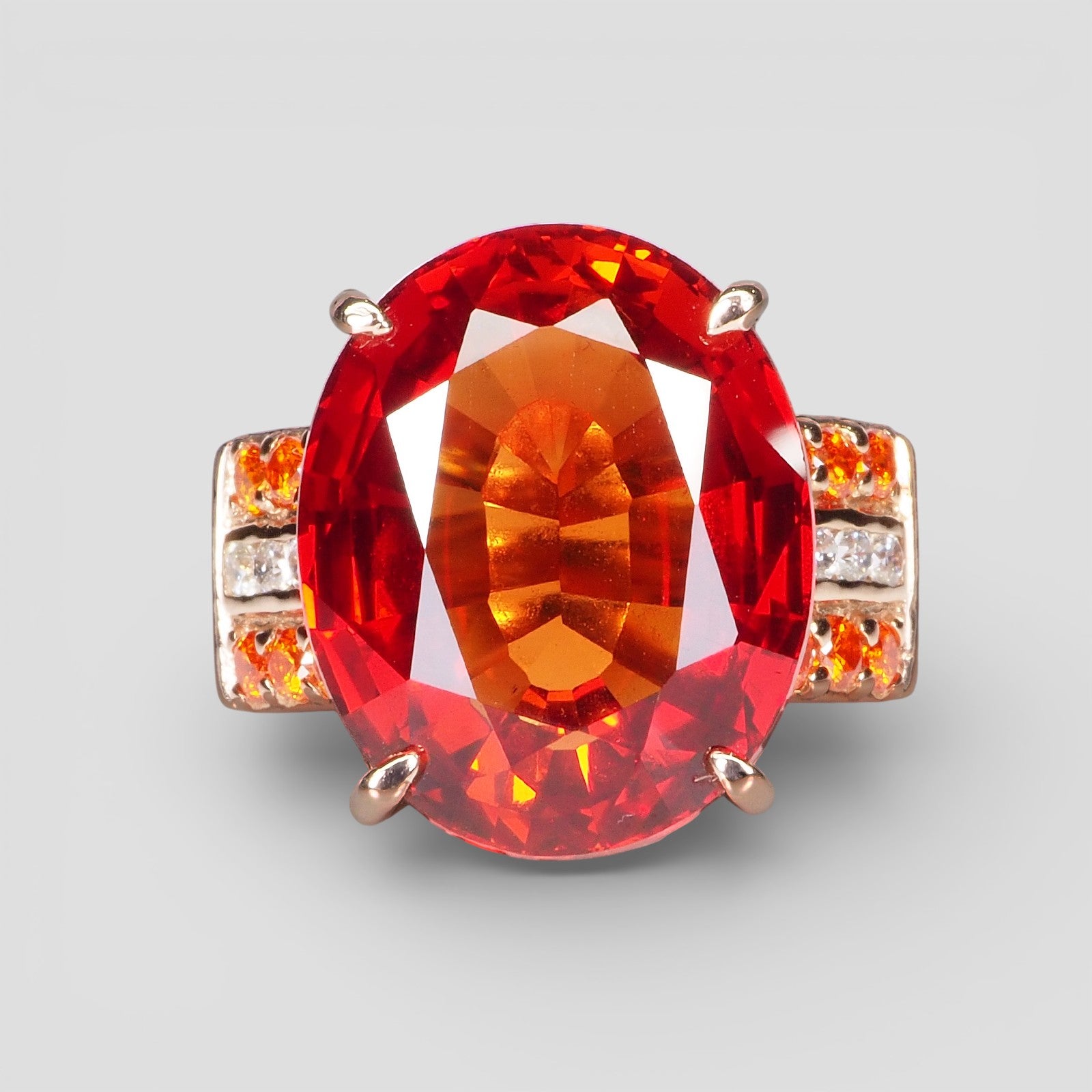 Red Spessartite 925 Sterling Silver Handmade Rings
