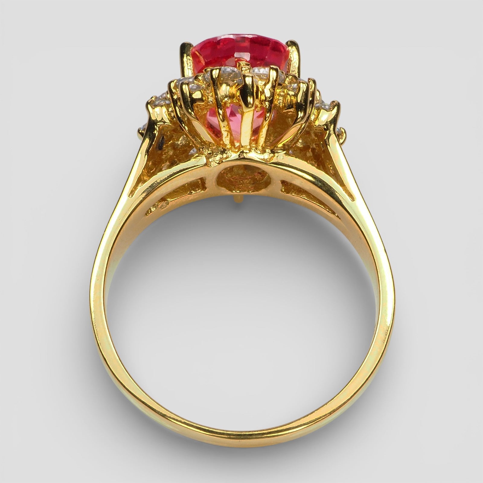 925 STERLING SILVER PINK PADPARADSCHA SAPPHIRE RING